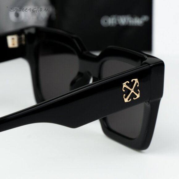 Off-White Women Sunglasses Black Grey Square OERI13I JACKSON 1007 NEW AUTHENTIC main image 5